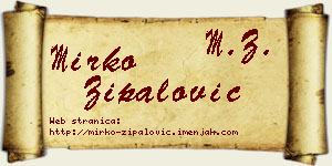 Mirko Zipalović vizit kartica